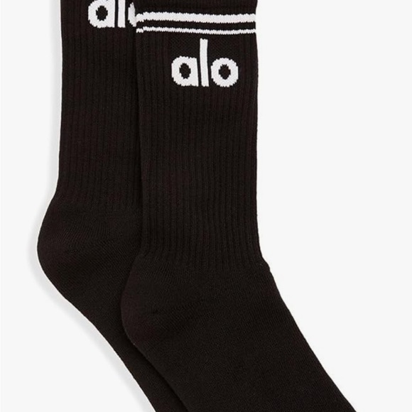 3 Pairs of ALO Yoga Women’s Trio Socks in Black, White, and Gray - Picture 3 of 6
